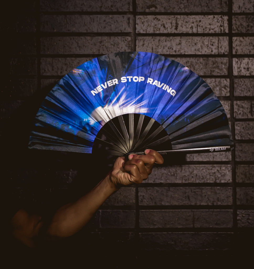 Never Stop Raving Hand Fan