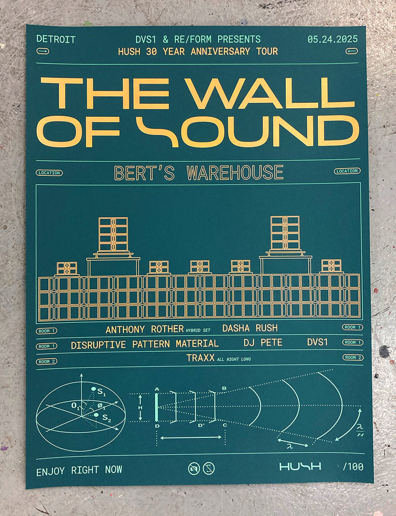 DVS1 x RE/FORM Presents: The Wall of Sound Detroit 2025 Poster (Limited Edition)